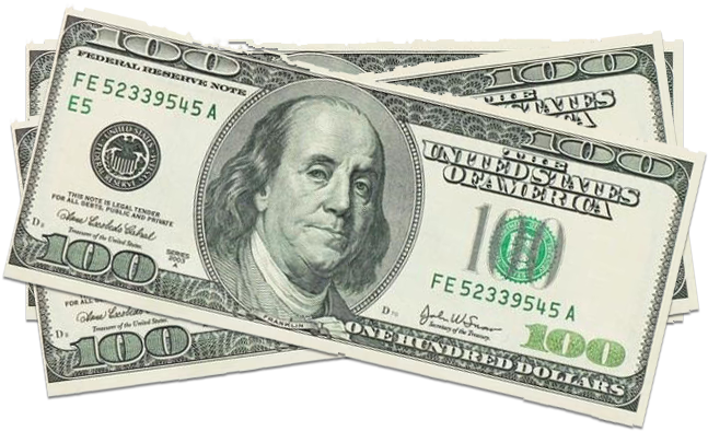 15 $100 Png For Free Download On Mbtskoudsalg - Transparent Png $100 (650x409), Png Download
