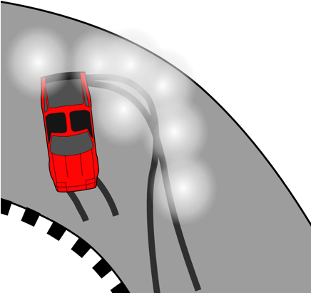 Skidz - Car Skid Marks From Spin Out (435x435), Png Download