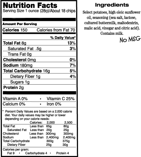 Shipping & Handling - Nutrition Facts (450x501), Png Download