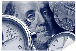 Watch And Portrait Of Benjamin Franklin On Hundred - Money Root Of All Evil - Cd (400x400), Png Download