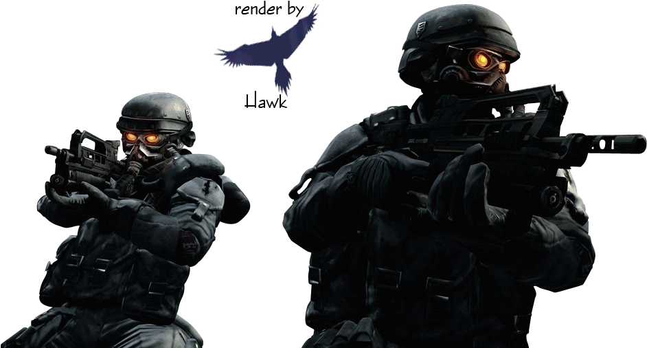 Killzone 2 Helghast Render (1005x524), Png Download