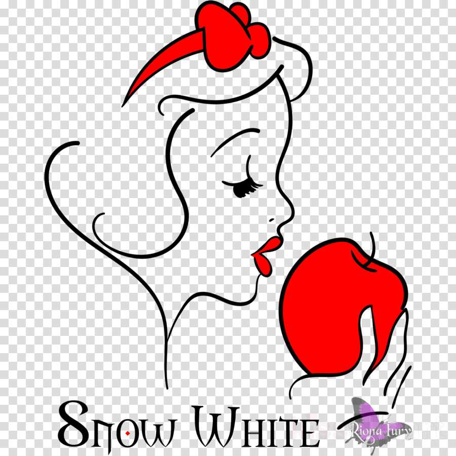 Snow White Apple Drawing Clipart Snow White Drawing (900x900), Png Download
