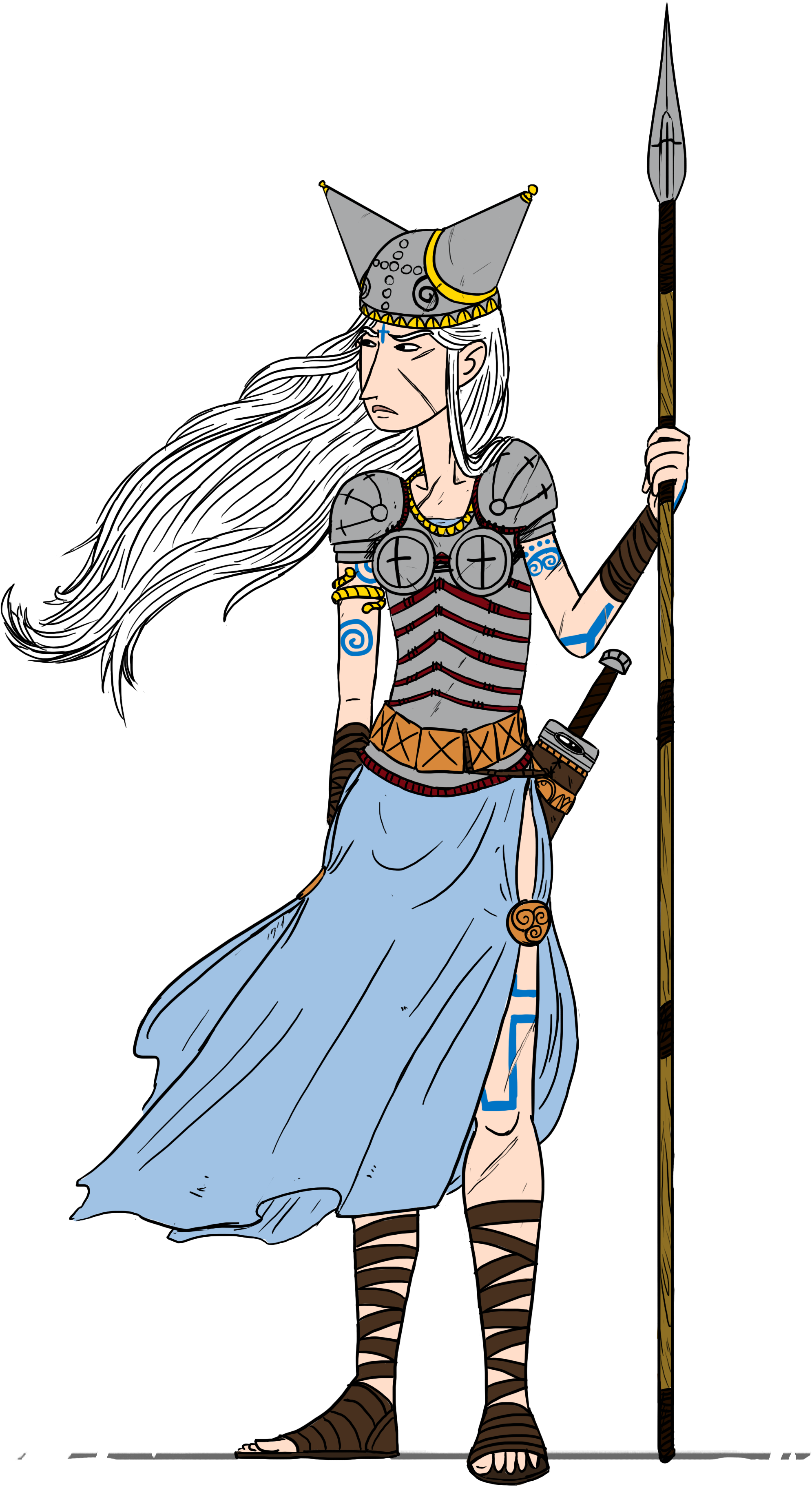 Full Body Portrait Of Gunda The Guilty (2459x3850), Png Download