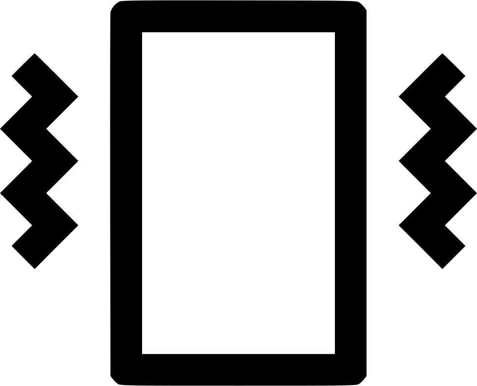 Mode Vibrate Mobile Wave Alert Interface Svg (980x792), Png Download