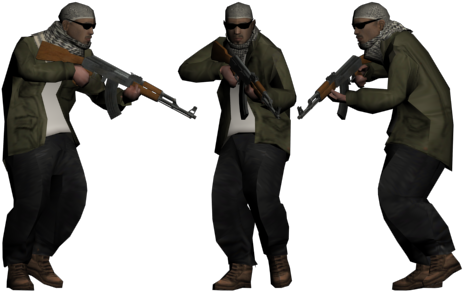 New Character Terrorist For Gta San Andreas (640x480), Png Download