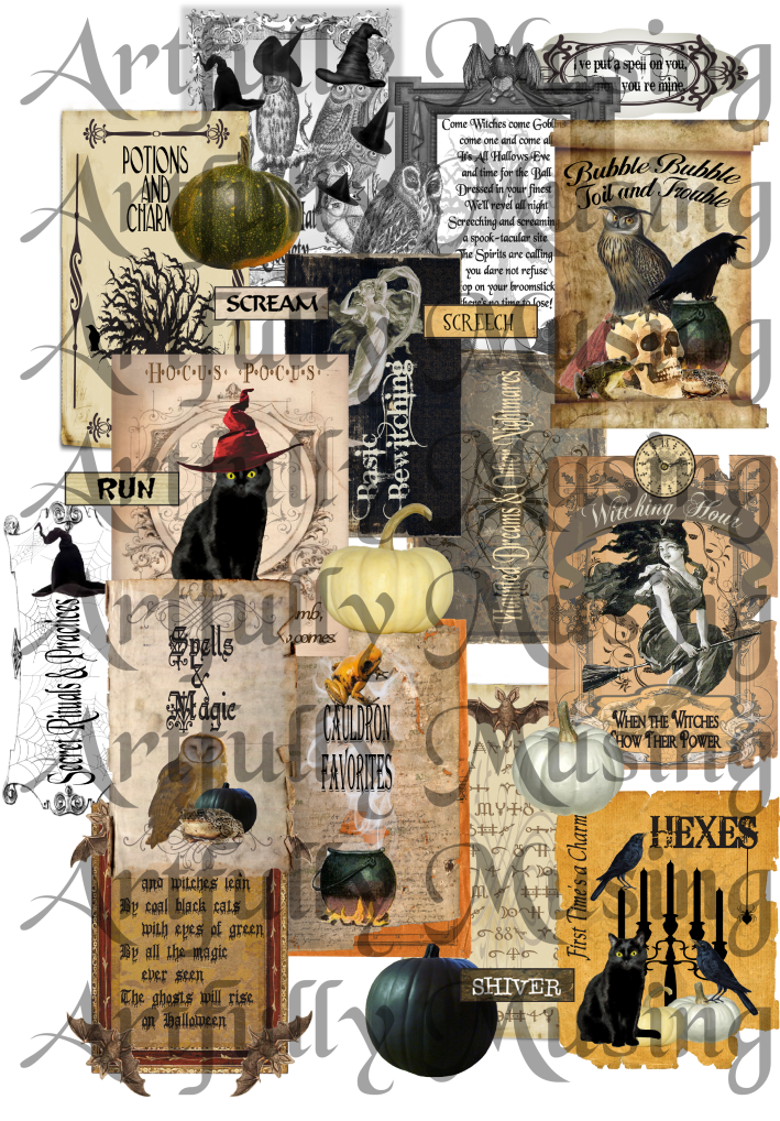 Apothecary Book Spines Covers And More Set Contains (712x1024), Png Download