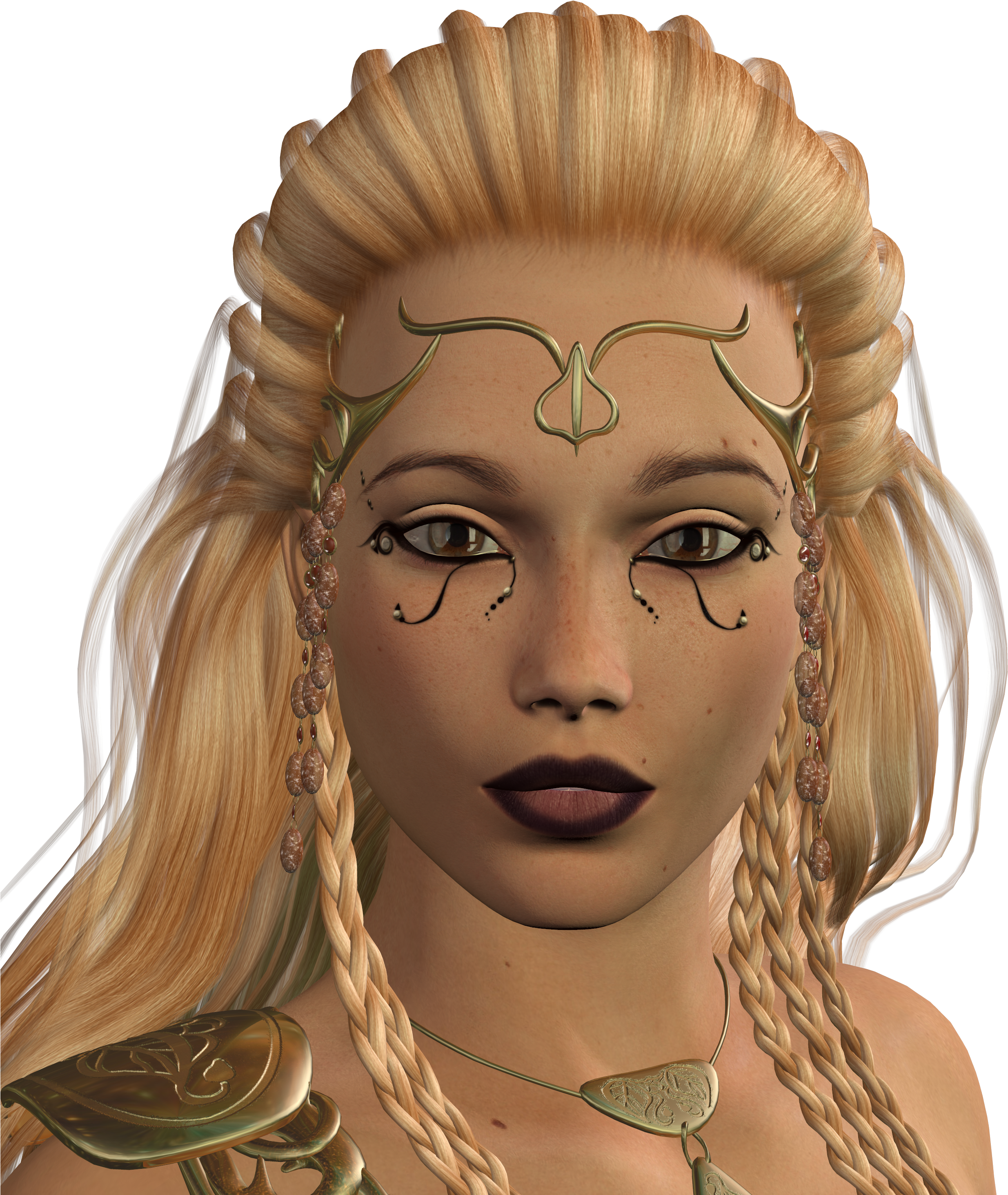 Warrior Woman In Makeup (2500x3000), Png Download