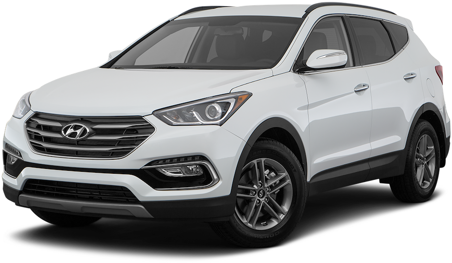 2018 White Hyundai Santa Fe Sport (1000x550), Png Download