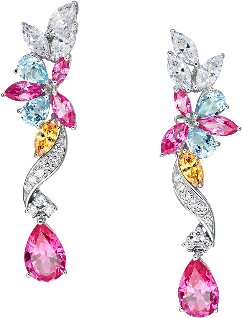 Georgette Drop Earrings (1200x1200), Png Download