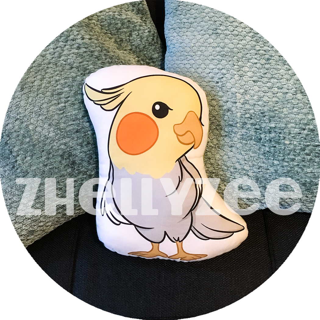 Sweet Cockatiel Pillow Plush (1050x1050), Png Download
