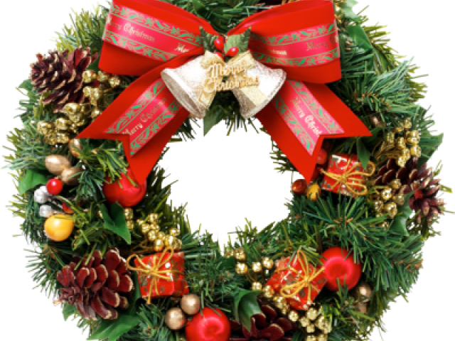Christmas Wreath Clipart (640x480), Png Download