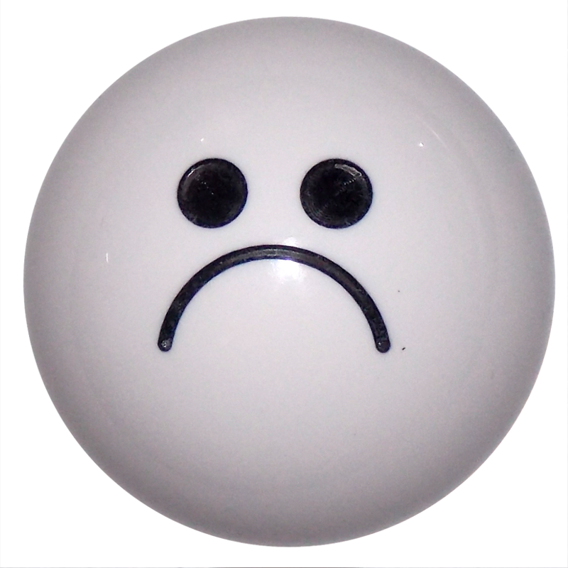 Sad Face White Shift Knob (800x800), Png Download