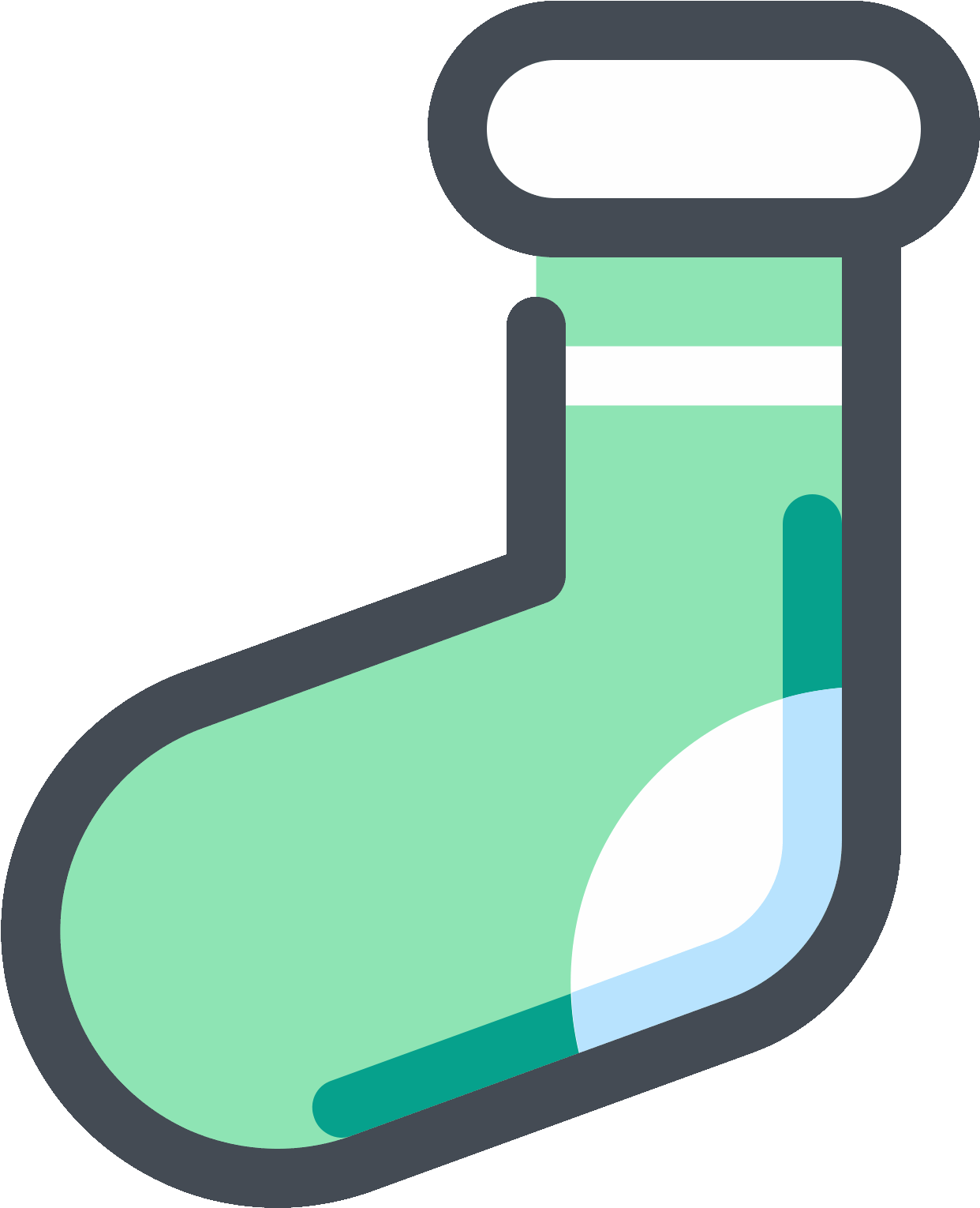 Christmas Stocking Icon (1600x1600), Png Download