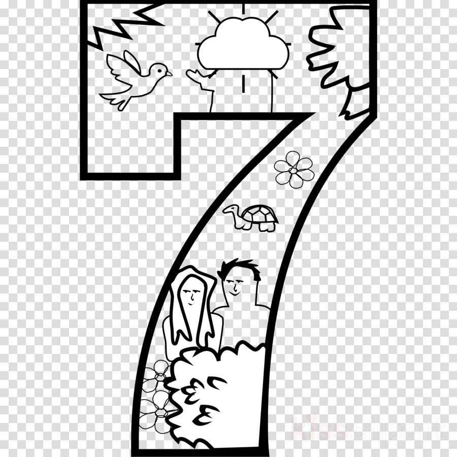 Creation Day 7 Coloring Pages Clipart Coloring Book (900x900), Png Download