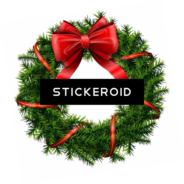 Christmas Wreath (636x637), Png Download