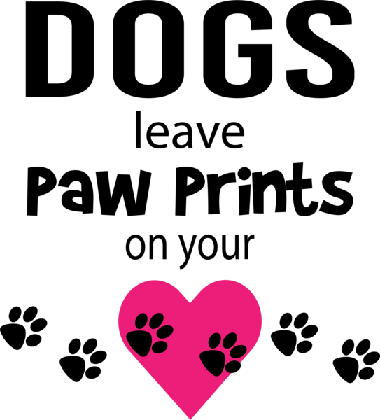 Leave Paw Print On Heart (543x600), Png Download