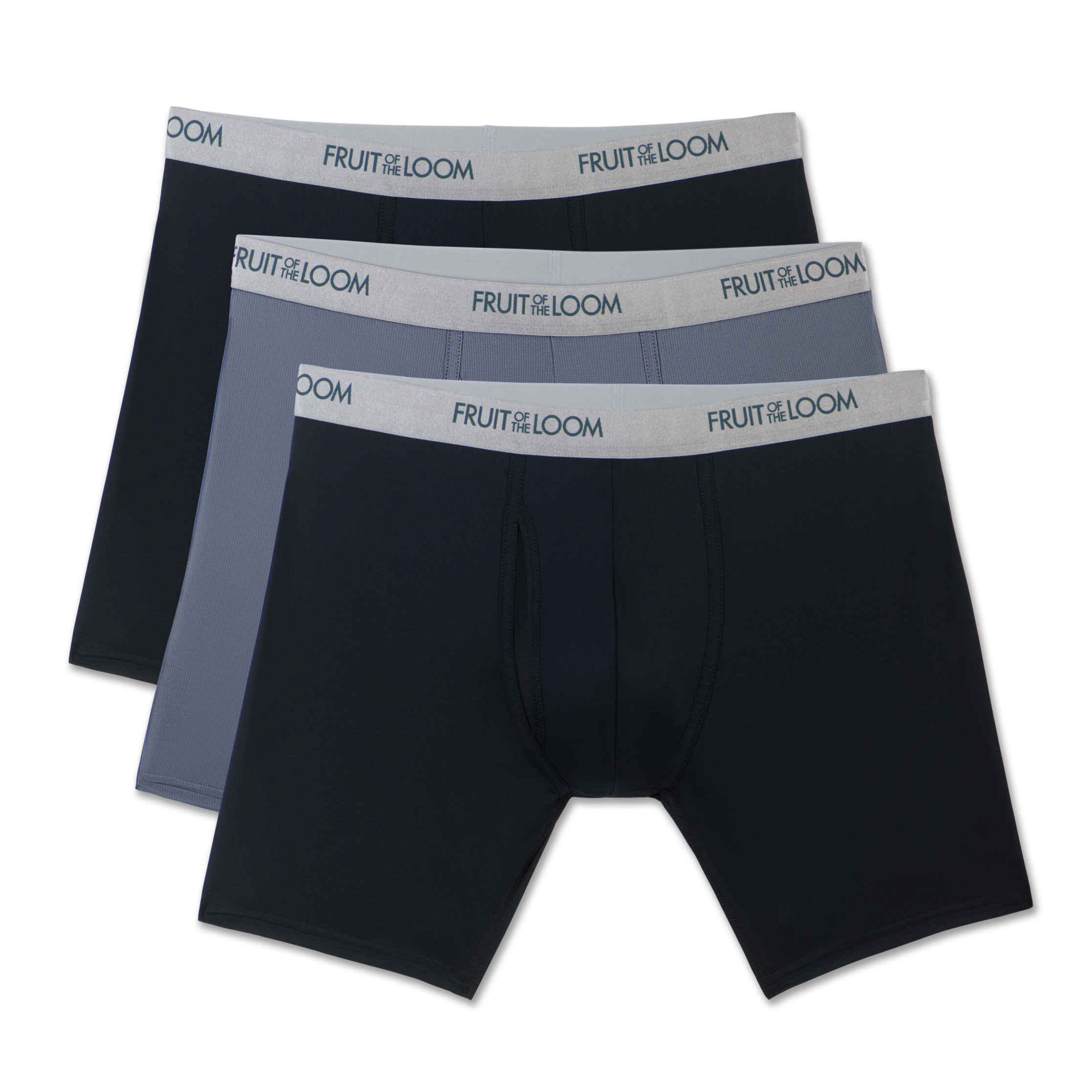 Men's Everlight Black/gray Boxer Briefs, 3 Pack Assorted (2232x2768), Png Download