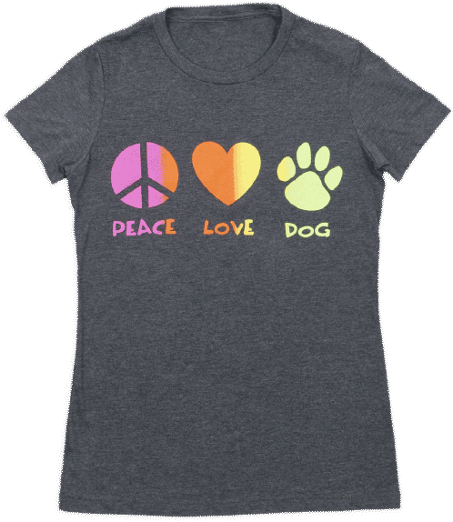 Peace Love Dog (800x600), Png Download