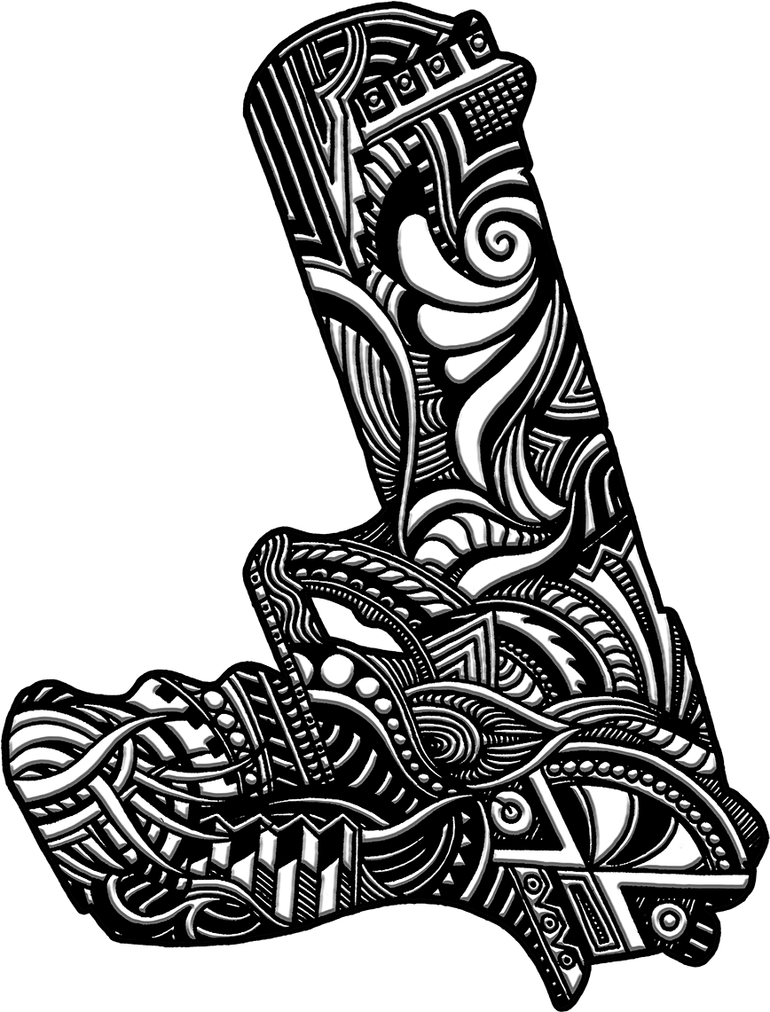 Pistol (1000x1289), Png Download