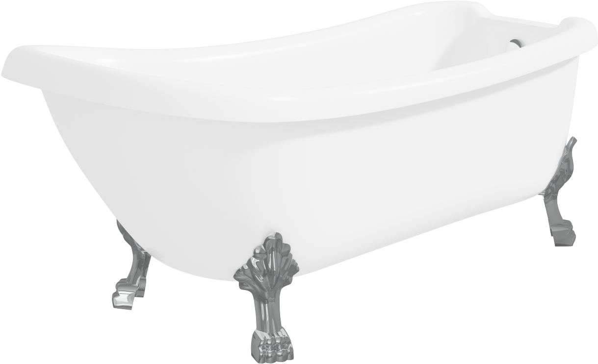 Kingham Traditional Slipper Style Freestanding Bath (1500x1500), Png Download