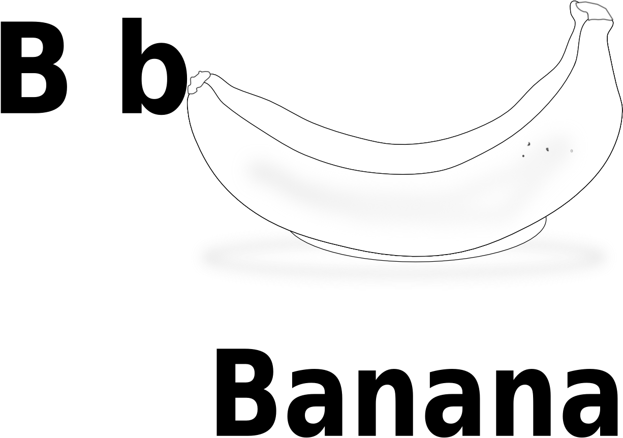 B For Banana Panda Free Images (1331x941), Png Download