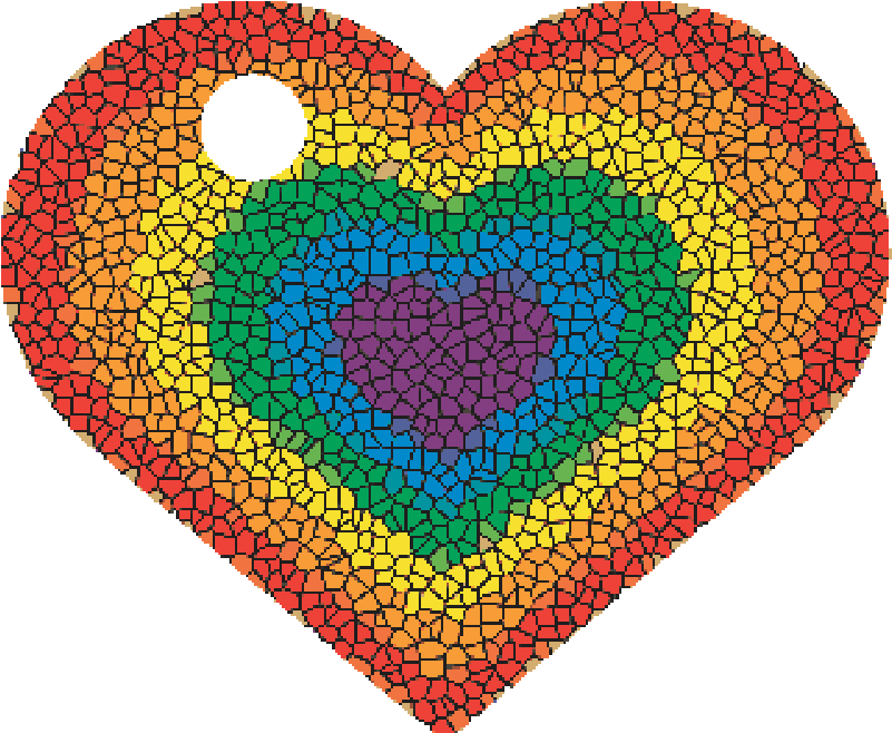Coração Arco Iris Png (800x800), Png Download