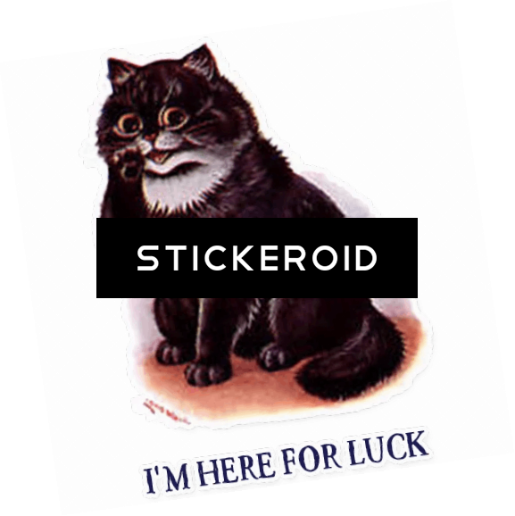 I'm Here For Luck Cat (577x578), Png Download