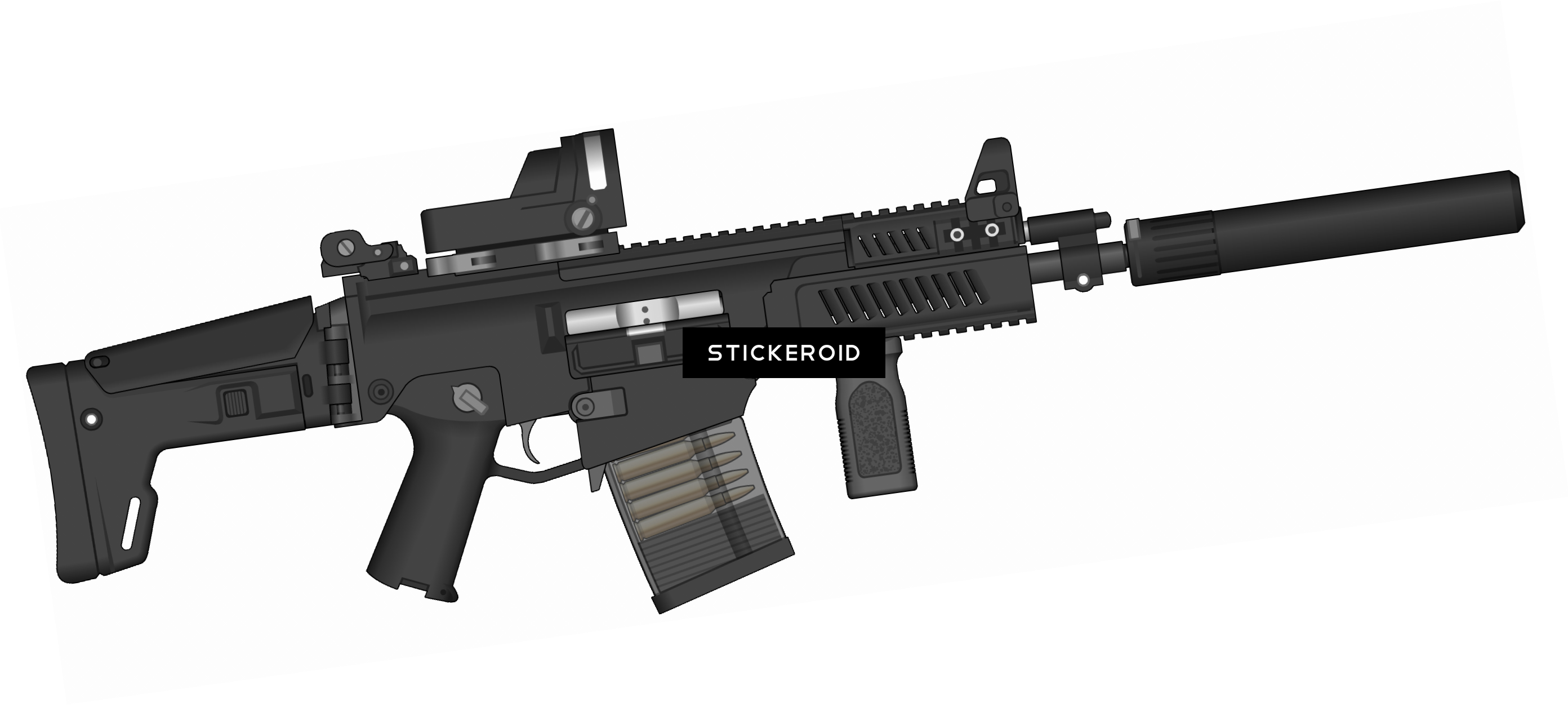 Ppsh Assault Rifle (2784x1253), Png Download