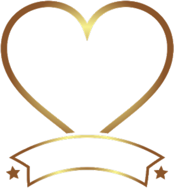 Heart Coração Gold Golden Ouro Dourado @lucianoballack (1024x1024), Png Download