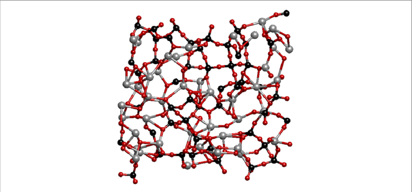The Network Structure Of Pbsio 3 At Ambient Pressure (850x397), Png Download