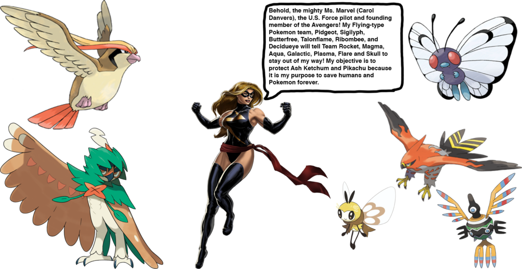 Marvel's Pokemon Team By Darthranner83 (1024x528), Png Download