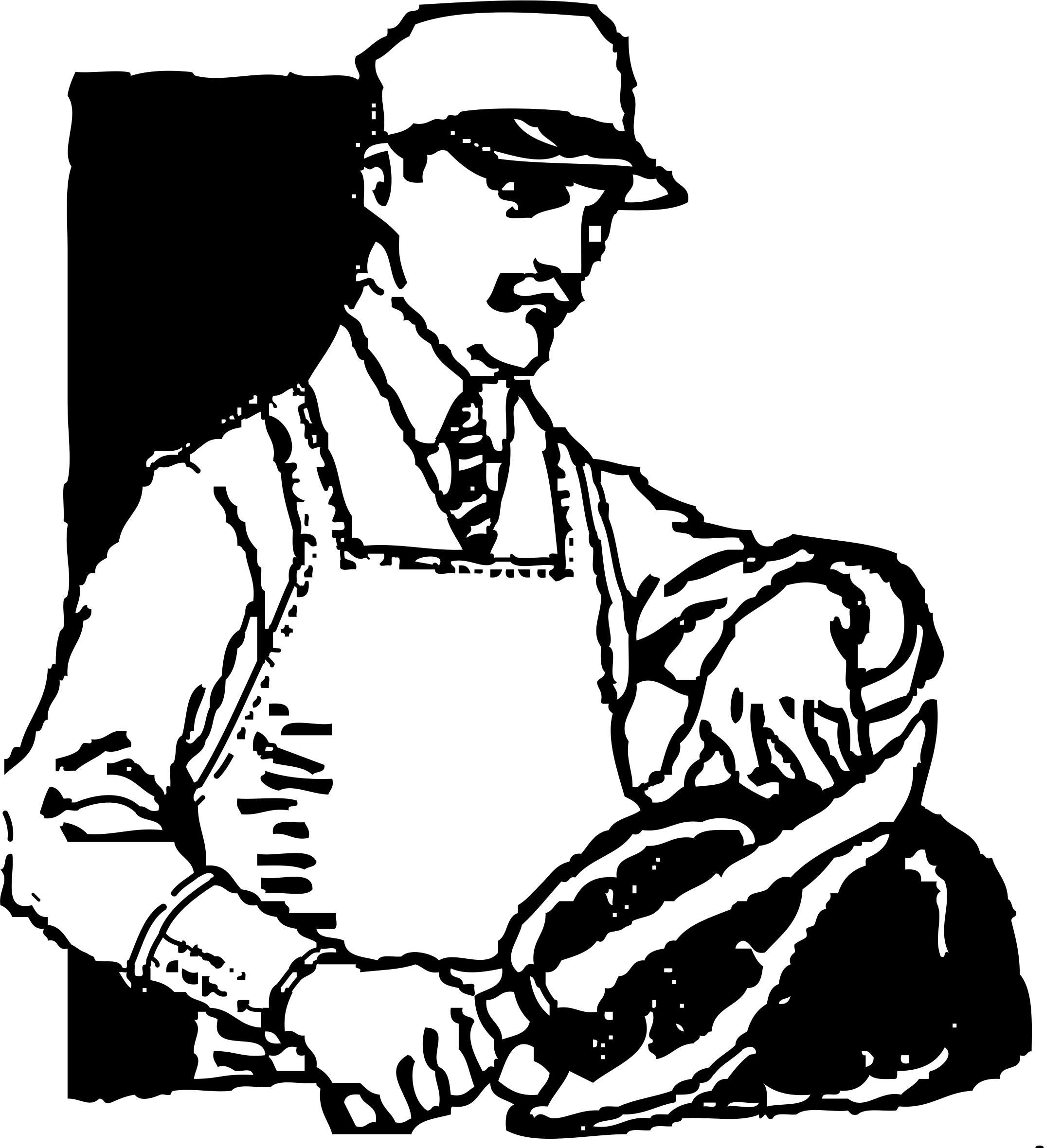 This Free Icons Png Design Of A Butcher At Work (2146x2361), Png Download