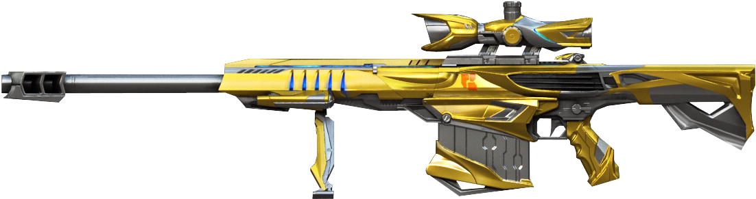 Barrett M82a1-iron Shark Noble Gold (1280x720), Png Download