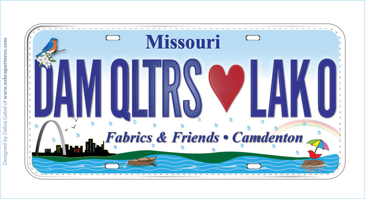 License Plate Fabric Row By Row (1238x675), Png Download