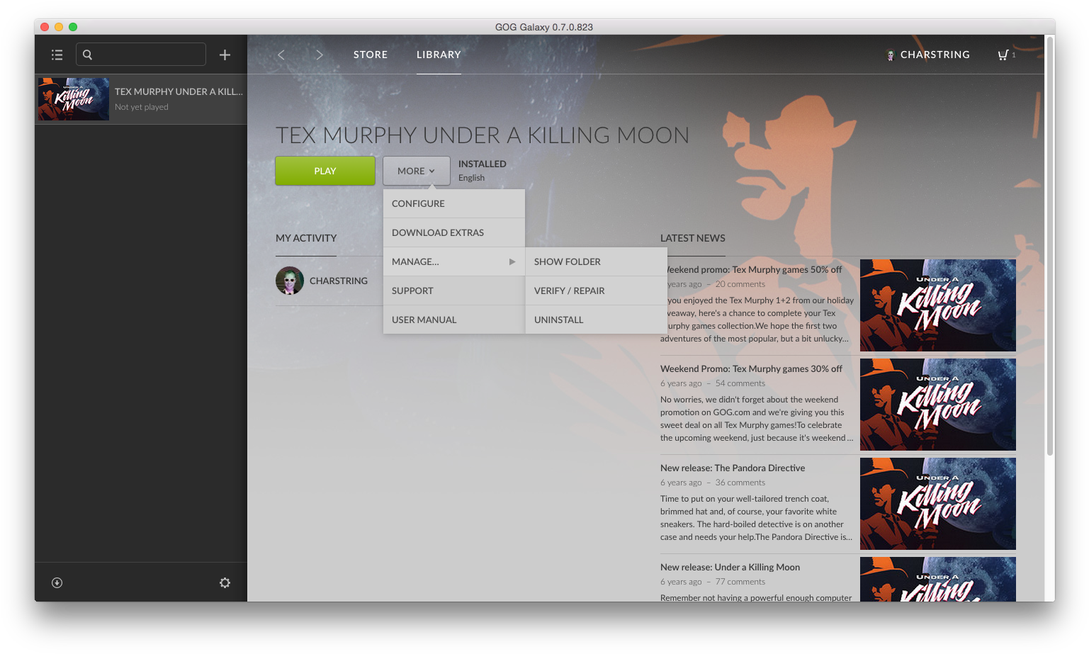 The "more" Dropdown Has Options For Each Game, Including (1552x934), Png Download