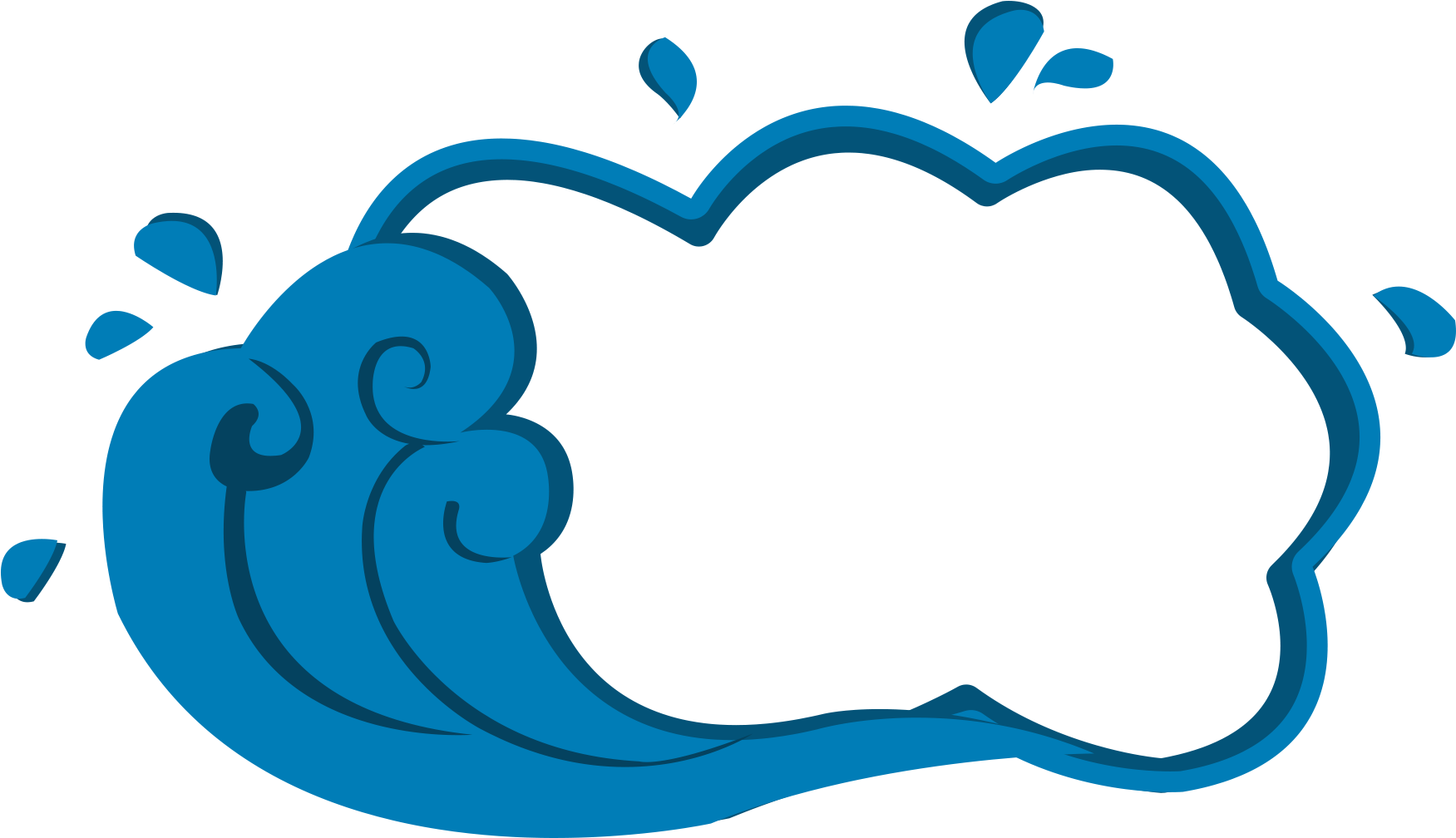 Vagues De L'océan Nuages D'explosion Texture Frontière (2000x2000), Png Download