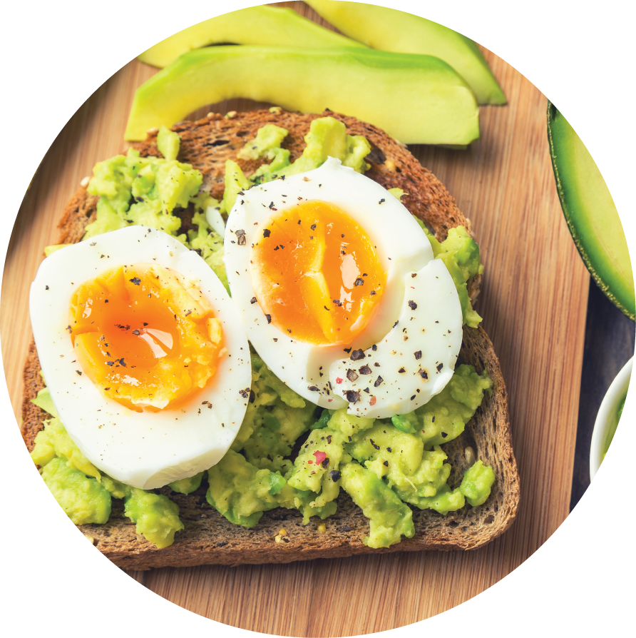 Tostadas Con Aguacate (892x894), Png Download