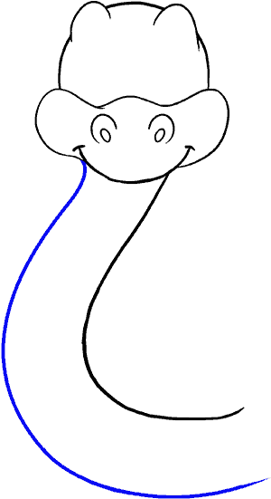 How To Draw Cartoon Snake (678x600), Png Download