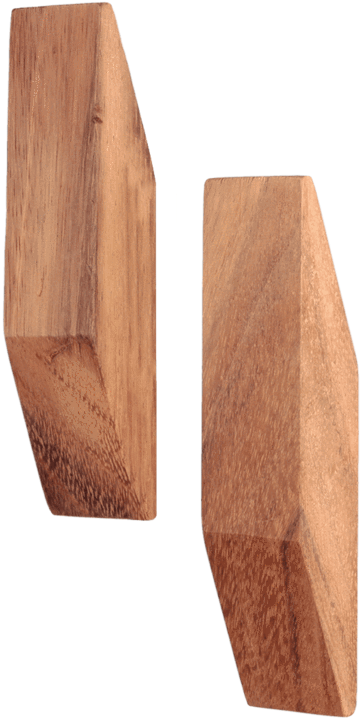 Set De 2 Percheros Rombo De Madera De Parota (1024x1024), Png Download