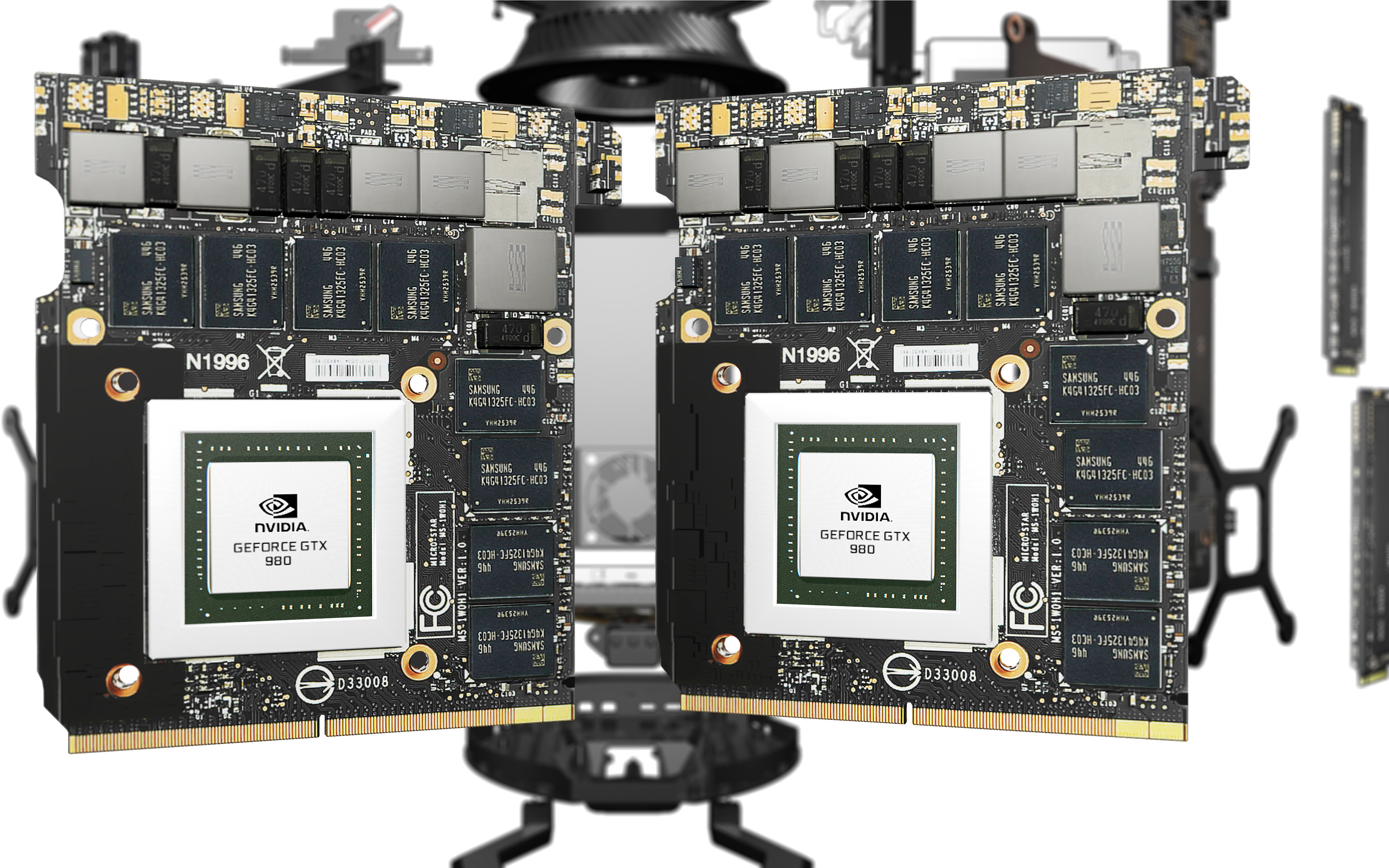 Mxm Modules In Play, Showing Samsung Gddr5 (5000x2812), Png Download