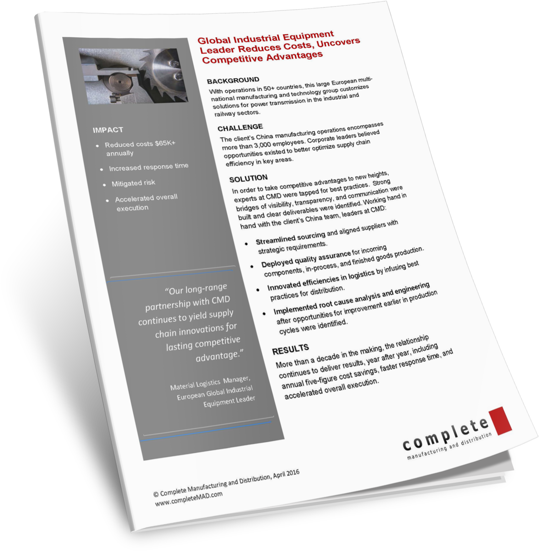 3d Cmd Case Study Global Industrial (1921x1946), Png Download