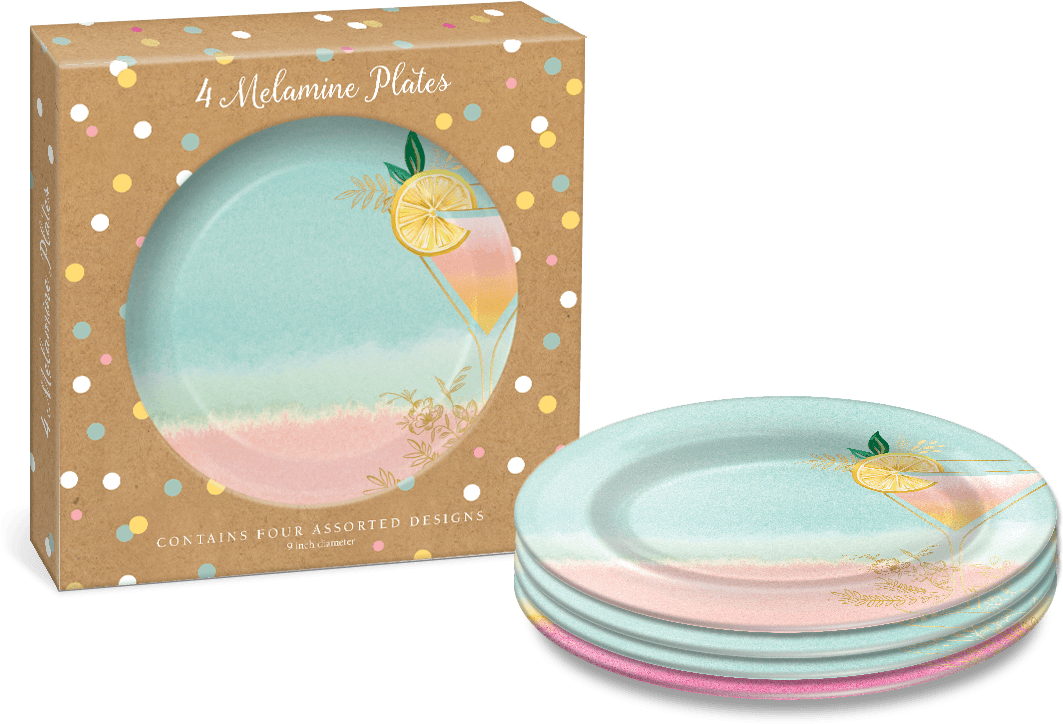 Tropical Drinks Melamine Plates (1200x1200), Png Download
