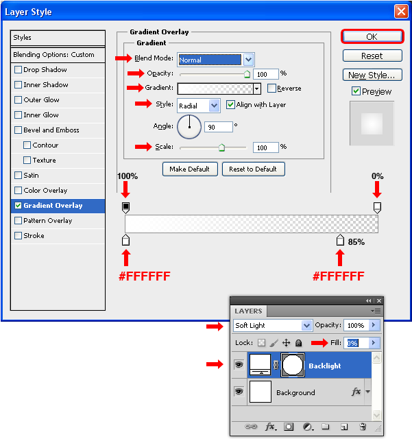 Set The Fill To 0% And The Mode To Soft Light In The (600x676), Png Download