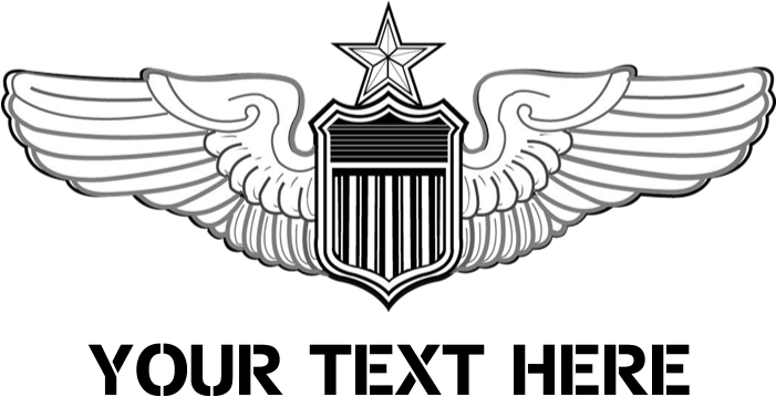 Personalized Senior Pilot Wings Neck Tie (700x700), Png Download