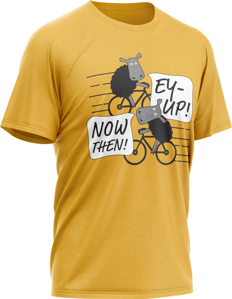 Bs Ey Up Now Then Tee Yellow (777x1000), Png Download