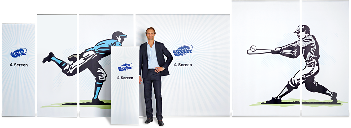 4 Screen Is A Banner System Available In Several Sizes (1212x444), Png Download