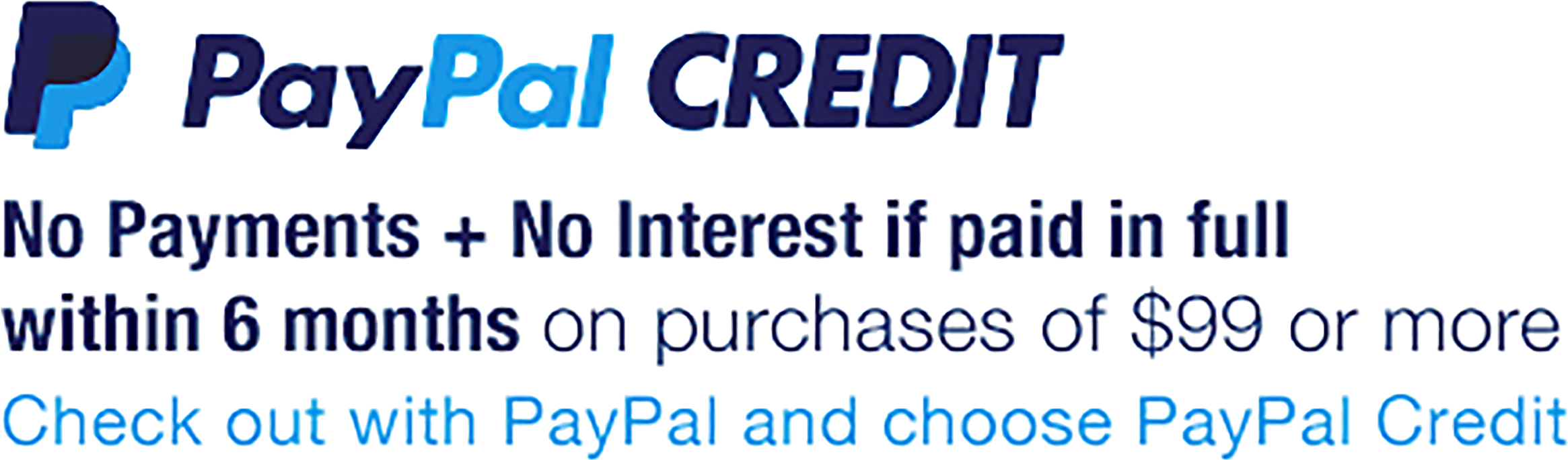Paypal Credit Option (2688x729), Png Download