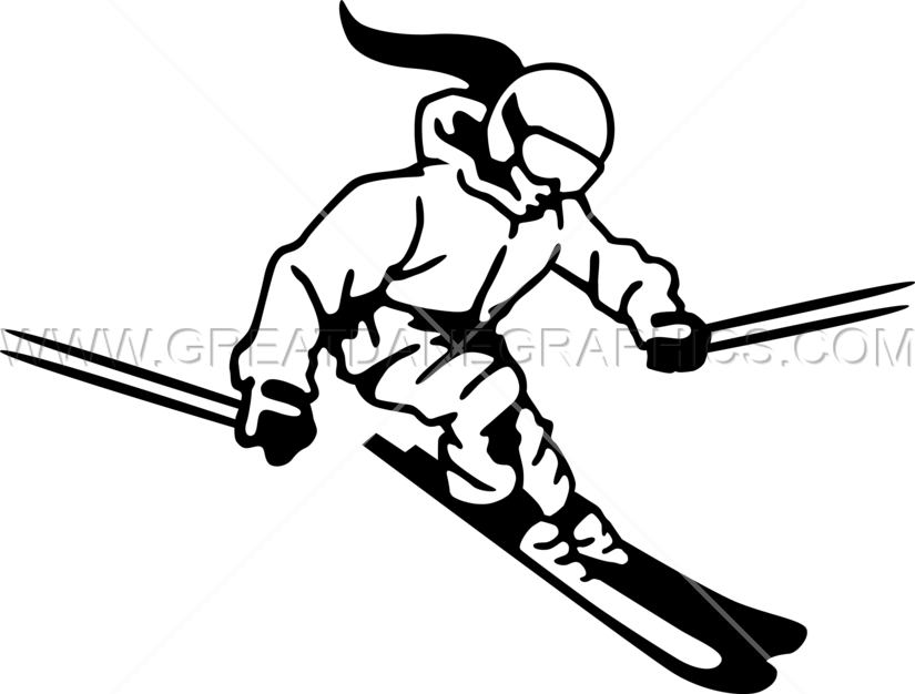 Female Skiing Production Ready (825x626), Png Download