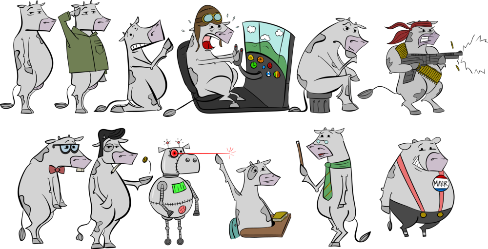 Cows (1000x511), Png Download
