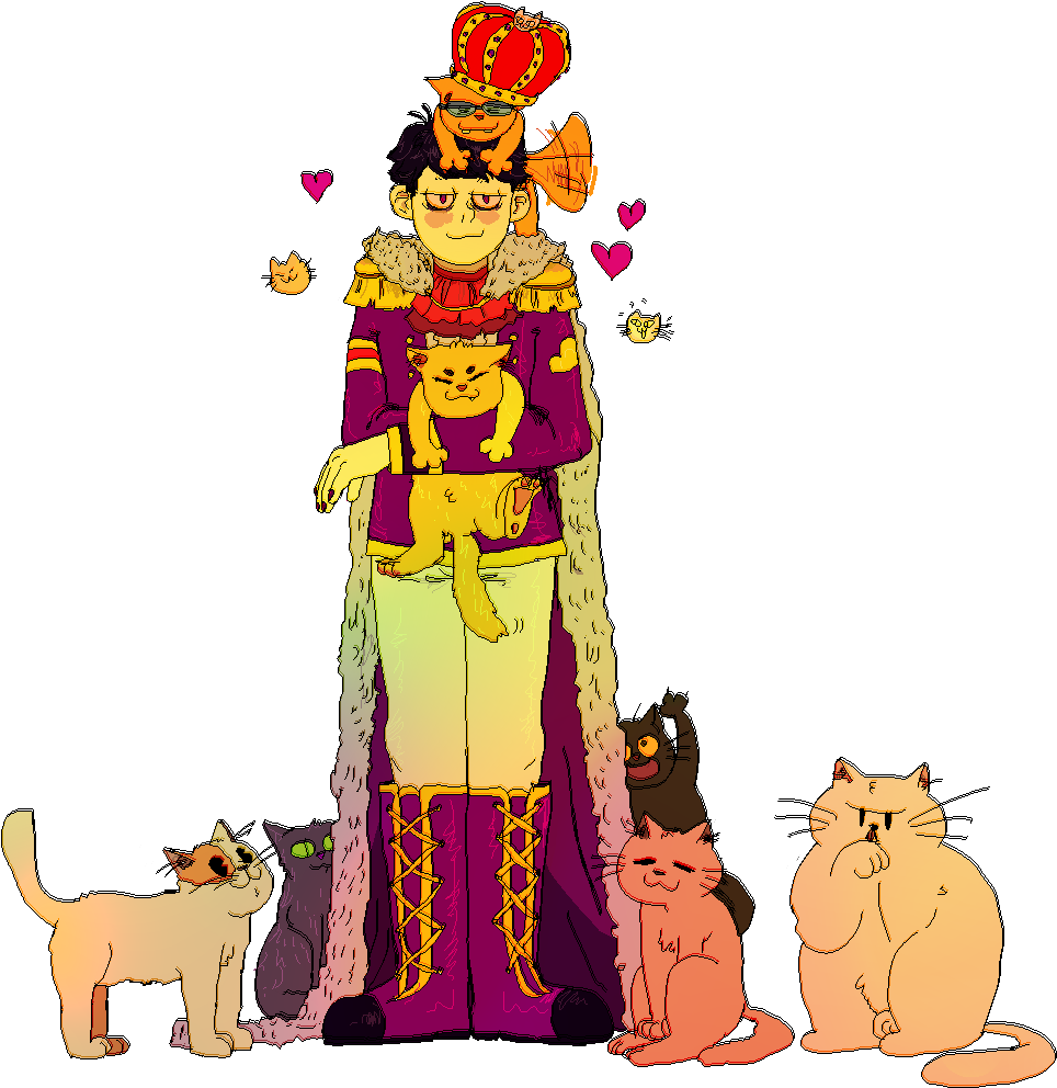 “ Happy Cat Prince Ichimatsu To Maintain The Balance (1085x1100), Png Download